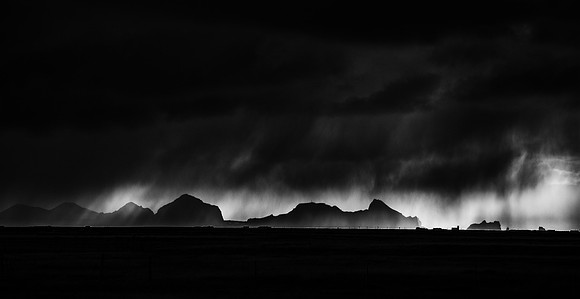 Storm passing over Westmanayer Islands