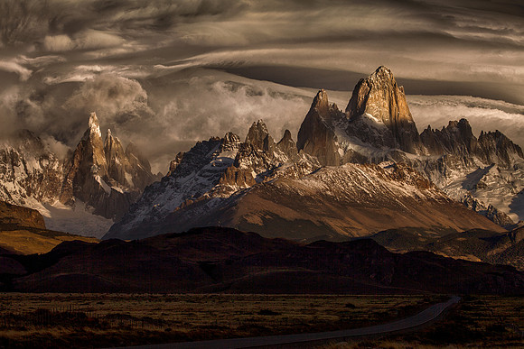 Lines of shaddows over the Fitz Roy