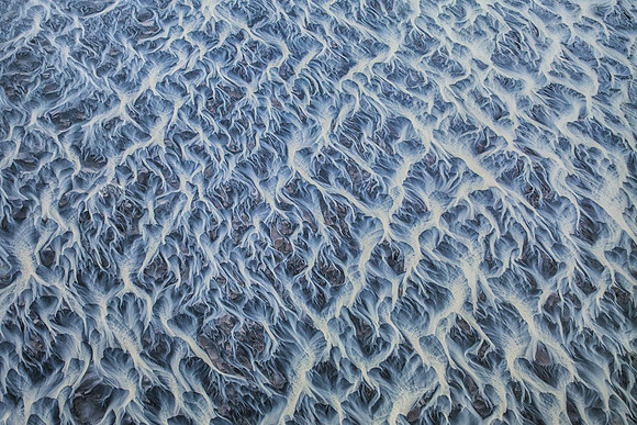 Winding river streams