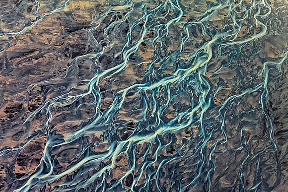 Colorful river stream