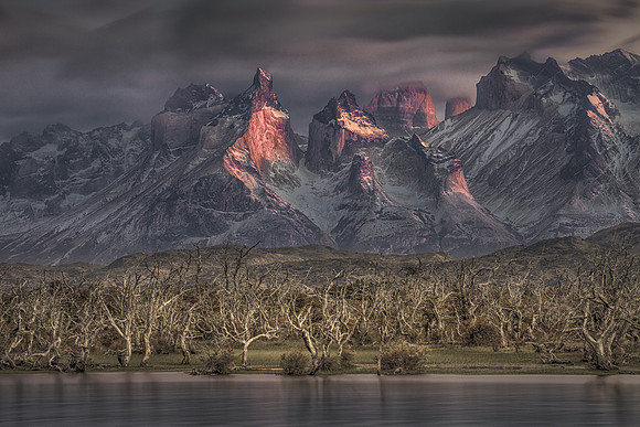 Below the peaks of Patagonia